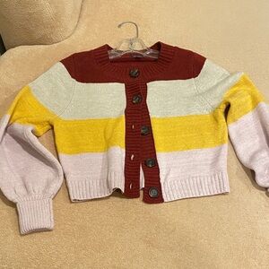 Wild Fable Multicolor Button-Up Cardigan